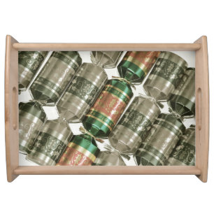 Christmas crackers print serving tray