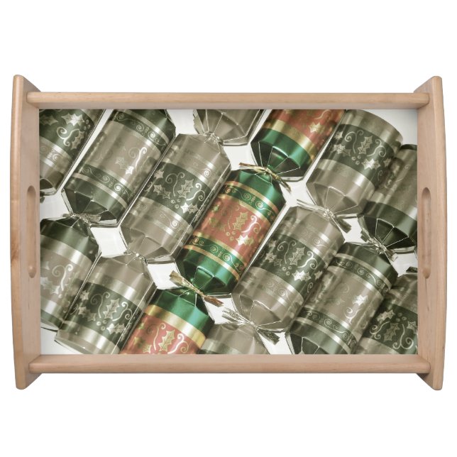 Christmas crackers print serving tray (Front)
