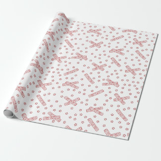 Christmas Crackers Red Toile Wrapping Paper