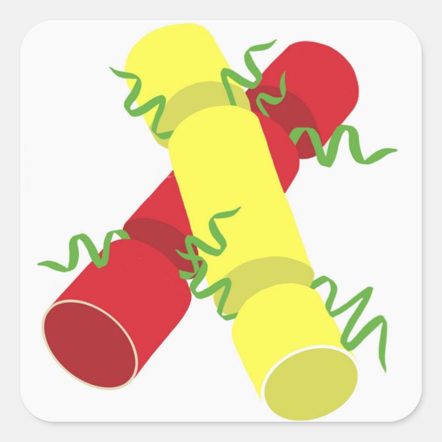 Christmas Crackers Square Sticker (Front)