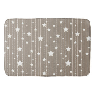 Christmas craft holidays hanging white stars bath mat