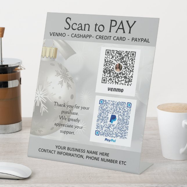 Christmas Craft Show Ideas VenmoPay Here Pedestal Sign (In SItu)
