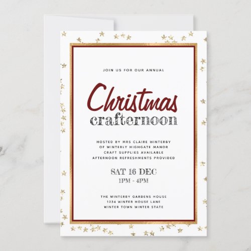 Christmas Crafternoon Invitation