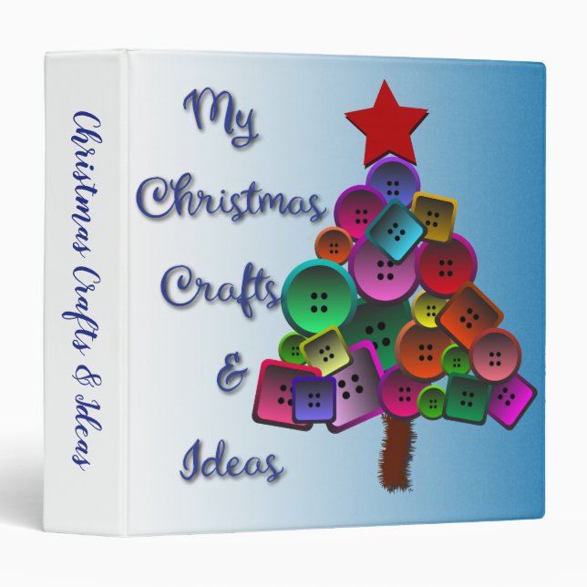 Christmas Crafts & Ideas Notebook 3 Ring Binder (Front/Spine)