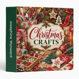 Christmas Crafts Organizer 3 Ring Binder