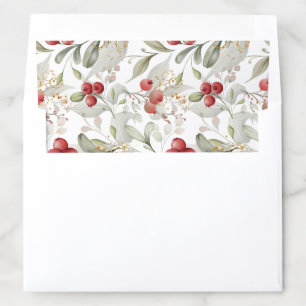 Christmas Cranberries Pattern Envelope Liner