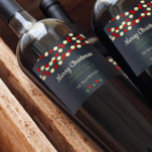 Christmas Cranberry and Popcorn Rustic Chalkboard  Wine Label<br><div class="desc">Recapture the old fashioned feel of a rustic,  homespun Christmas with these wine lables sure to make a special gift for your guests!  Fully customizable to say just what you want.</div>