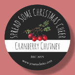 Christmas Cranberry Chutney Labels<br><div class="desc">Add the perfect touch to your homemade cranberry chutney with these customizable labels. Perfect for gifting or storing in your own pantry, these festive labels give your jars a stylish personalized look. With easy customization options, you can add your own text to make them truly unique. These labels are available...</div>