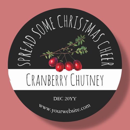 Christmas Cranberry Chutney Labels