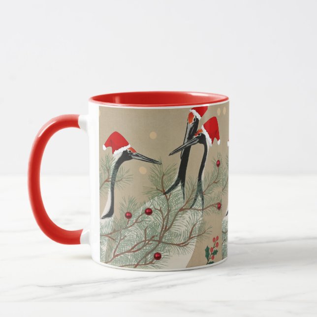 Christmas Cranes Mug (Left)