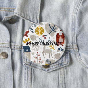 Christmas Crayon Decorations Santa Tree Button