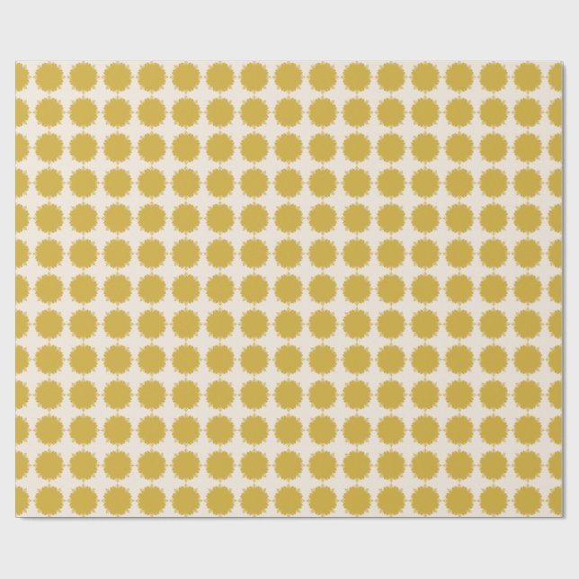 Christmas cream and gold wrapping paper (Flat)