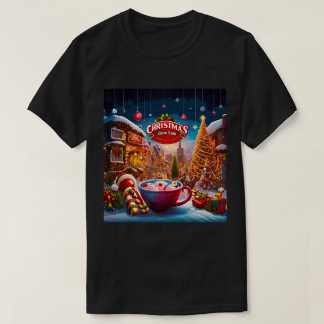 Christmas Cream Land T-Shirt (Design Front)