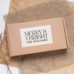 Christmas cream modern elegant simple rectangular sticker<br><div class="desc">Christmas cream natural modern elegant simple holiday parcel label stickers</div>