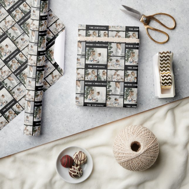 Christmas Create Your Own 6 Photo Collage Wrapping Paper (Crafts)