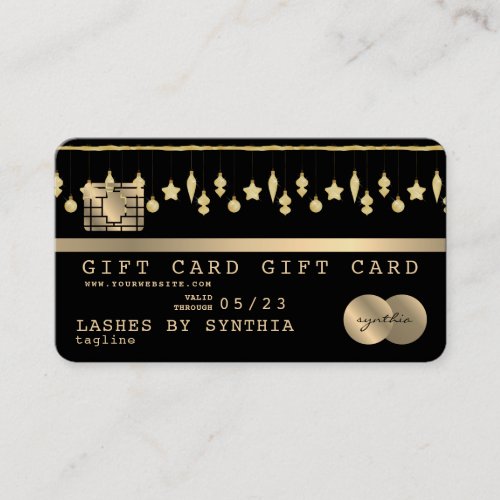 Christmas Credit Card Gift Card Certificate