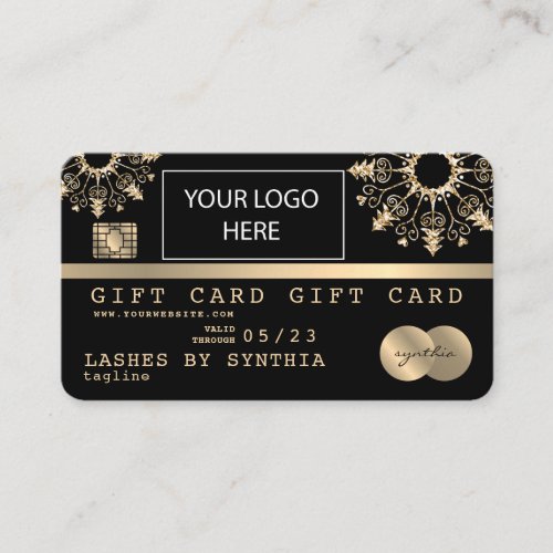 Christmas Credit Card Gift Card Certificate Logo