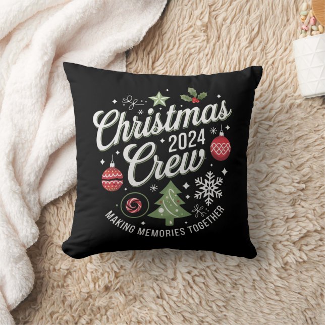 Christmas Crew 2024Family Matching Christmas Party Throw Pillow (Blanket)