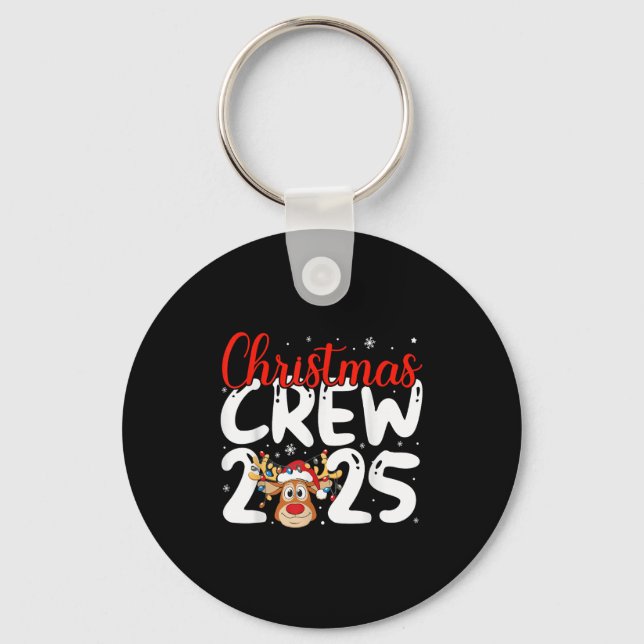 Christmas Crew 2025 Family Christmas Xmas Pajamas  Keychain (Front)