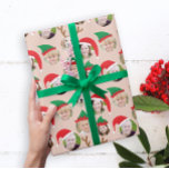 Christmas Crew Custom Six Photo Funny Holiday Gift Wrapping Paper<br><div class="desc">**Scroll down for photo How To below!** This funny and very merry Christmas gift wrapping paper will delight your friends and family when you personalize it with the photos of your kids, parents, friends and even pets putting the whole crazy cast of characters in silly holiday Santa and elf hats....</div>