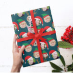 Christmas Crew Custom Six Photo Funny Holiday Gift Wrapping Paper<br><div class="desc">**Scroll down for photo How To below!** This funny and very merry Christmas gift wrapping paper will delight your friends and family when you personalize it with the photos of your kids, parents, friends and even pets putting the whole crazy cast of characters in silly holiday Santa and elf hats....</div>