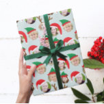 Christmas Crew Custom Six Photo Funny Holiday Gift Wrapping Paper<br><div class="desc">**Scroll down for photo How To below!** This funny and very merry Christmas gift wrapping paper will delight your friends and family when you personalize it with the photos of your kids, parents, friends and even pets putting the whole crazy cast of characters in silly holiday Santa and elf hats....</div>