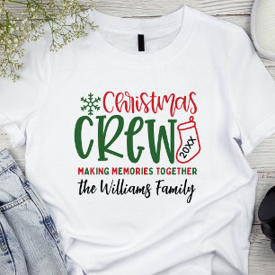 Christmas Crew Customized Christmas Family T-Shirt