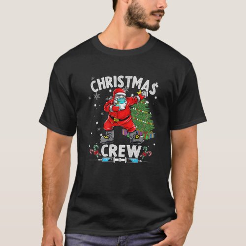 Christmas Crew _ Dabbing Santa T_Shirt