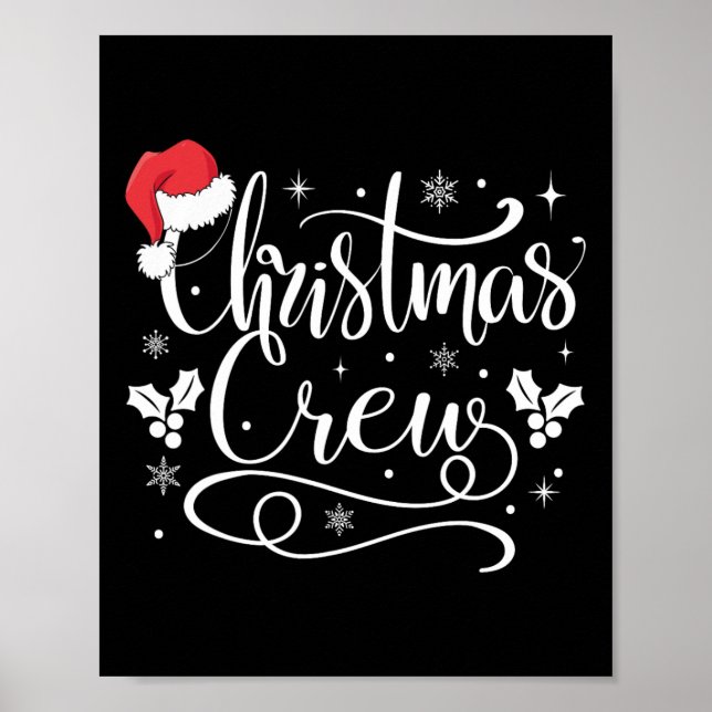 Christmas Crew Family Group Matching Christmas Paj Poster (Front)