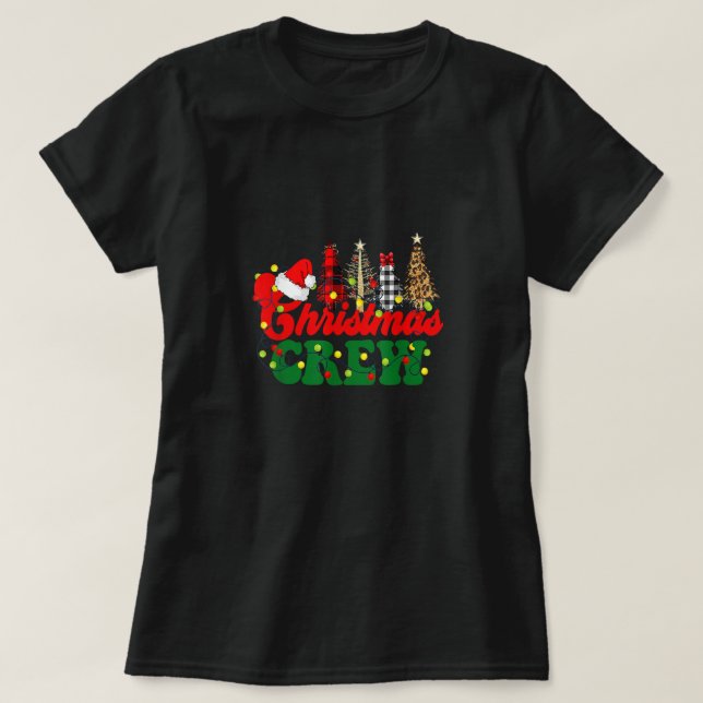 Christmas Crew Family Matching Buffalo Tree Xmas.p T-Shirt (Design Front)