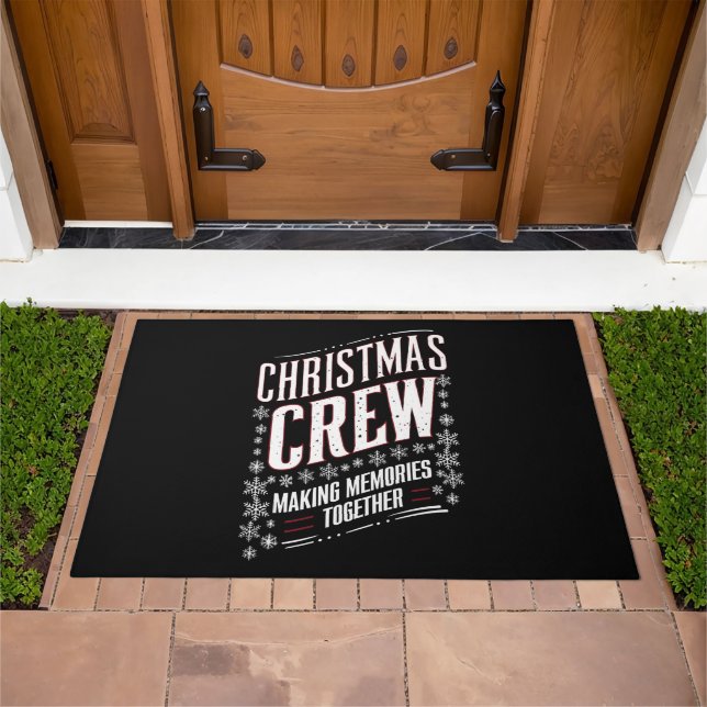 Christmas Crew Family Matching Xmas Squad  Doormat (Outdoor)