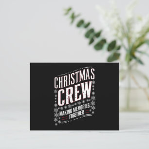 Christmas Crew Family Matching Xmas Squad Holiday Postcard