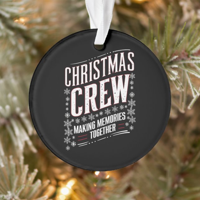 Christmas Crew Family Matching Xmas Squad  Ornament (Tree)