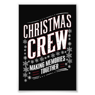 Christmas Crew Family Matching Xmas Squad Photo Print