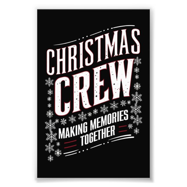 Christmas Crew Family Matching Xmas Squad  Photo Print (Front)