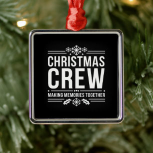 Christmas Crew Family Reunion Graphic Xmas Holiday Metal Ornament