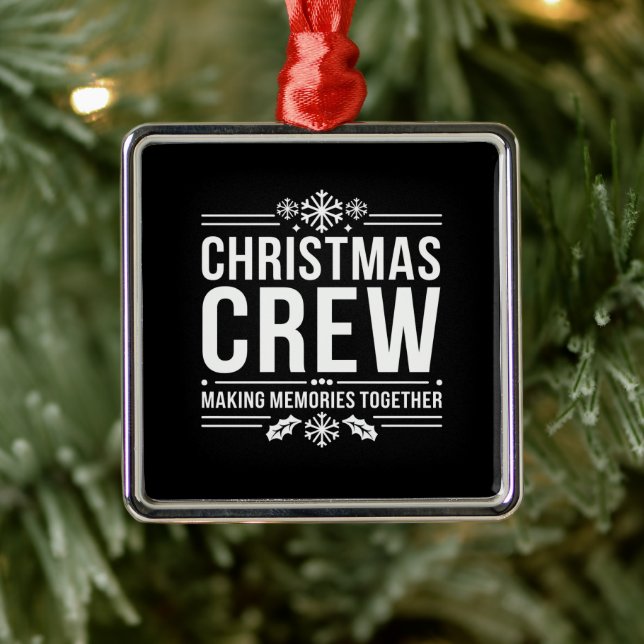 Christmas Crew Family Reunion Graphic Xmas Holiday Metal Ornament (Tree)