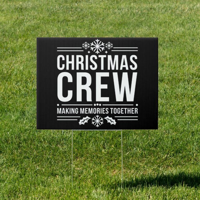 Christmas Crew Family Reunion Graphic Xmas Holiday Sign (Insitu)