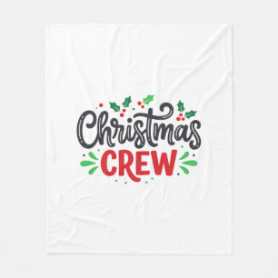 Christmas Crew Festive Holiday Fleece Blanket