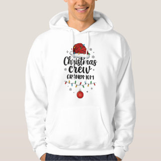 Christmas Crew Grandmom Santa Hat Matching Christm Hoodie