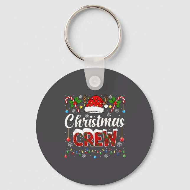Christmas Crew Holiday Family Xmas Party Matching  Keychain (Front)