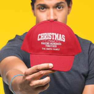 Christmas Crew Making Memories Together Red White Hat