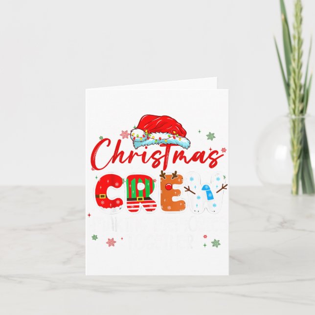 Christmas Crew Making Memories Together Xmas Light Card (Front)