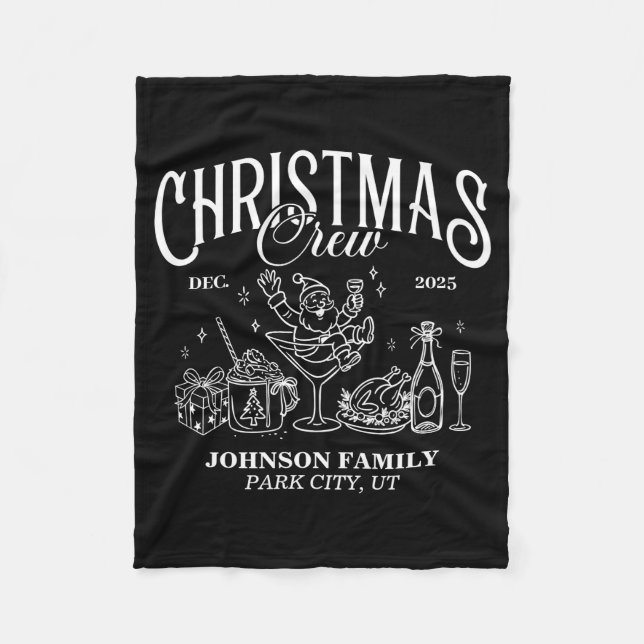 Christmas Crew Matching Family Group  Fleece Blanket (Front)