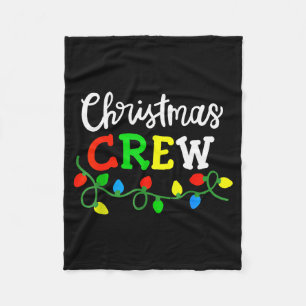 Christmas Crew Matching Family Xmas Party Men Wome Fleece Blanket