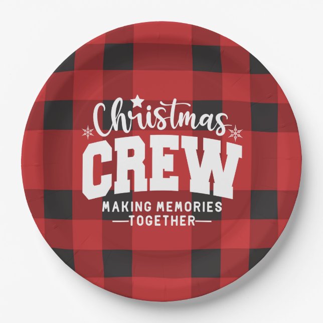  Christmas Crew Paper Plates (Front)