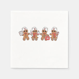 Christmas Crew Santa Gingerbread Nursing Squad Napkins