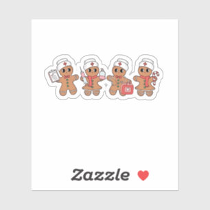 Christmas Crew Santa Gingerbread Nursing Squad Sticker