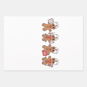  Christmas Crew Santa Gingerbread Nursing Squad  Wrapping Paper Sheets