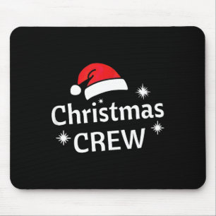 Christmas Crew Santa's Hat Merry Xmas  Mouse Pad